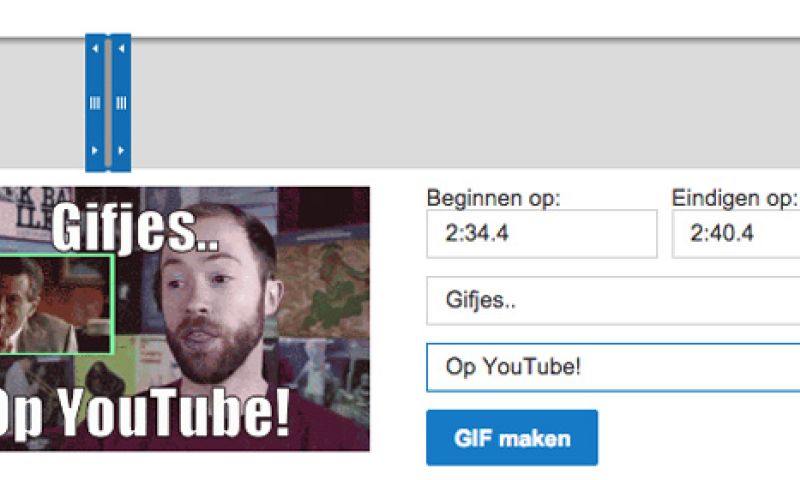 YouTube test eigen functie om gifjes te maken