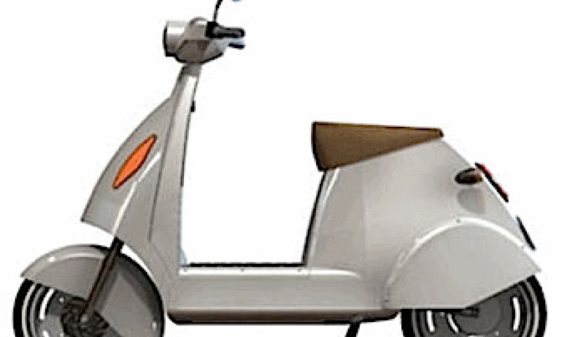 Scooter gemaakt van planten