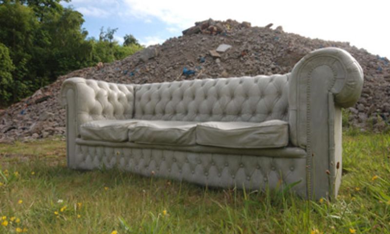 Betonnen Chesterfield zit als gegoten