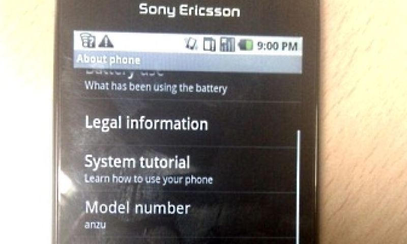 X12 van SonyEricsson ook met 4,3 inch scherm