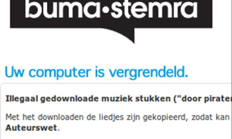 Virus Buma/Stemra vraagt losgeld voor je computer