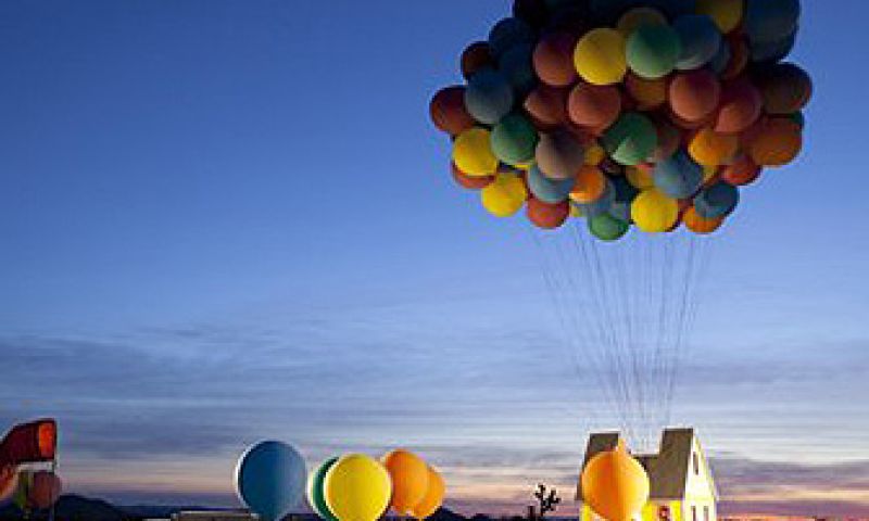 'Up' ballonnenhuis vliegt echt