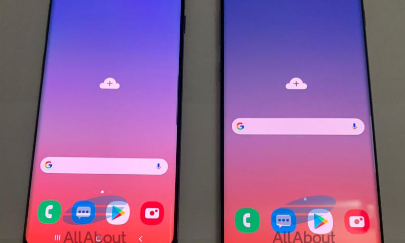 samsung galaxy s10 volledig uitgelekt scherm aan