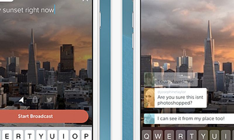 Twitter stort zich ook op livestreamen met app Periscope