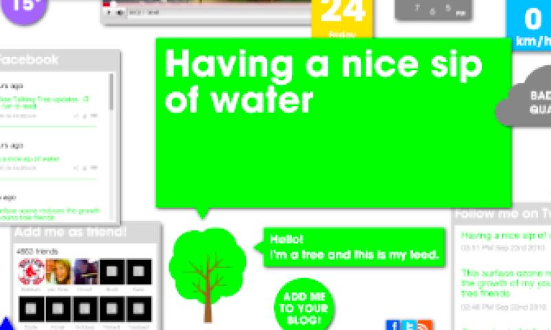 Honderd jaar oude boom gaat praten