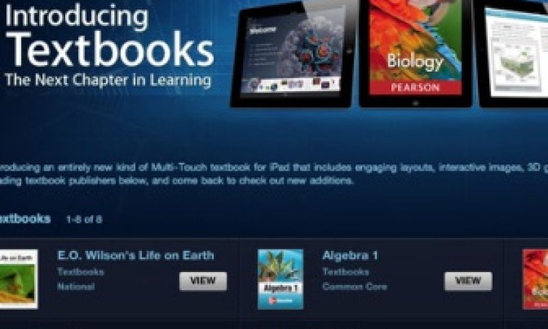 Apple start iBooks 2 met digitale schoolboeken