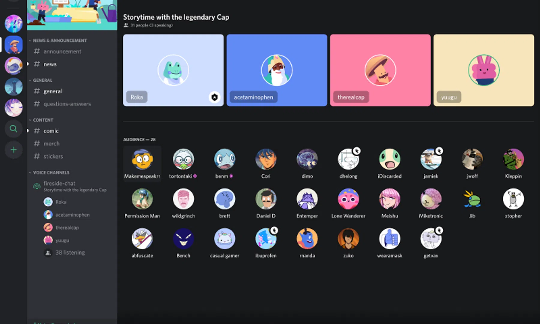 ook discord concurrent clubhouse stage channels