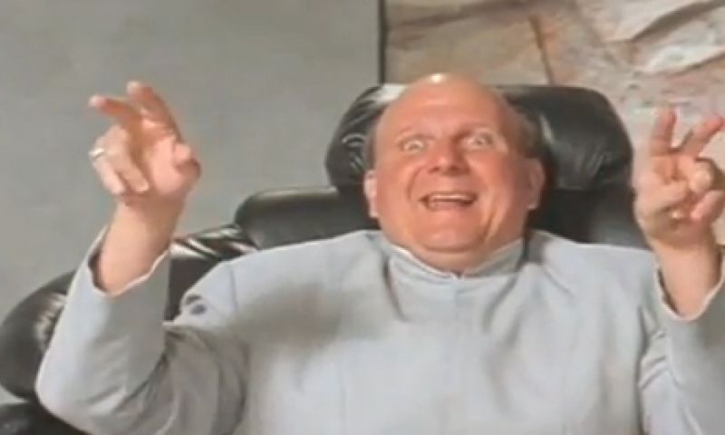 Lachen met Steve Ballmer en Bill Gates