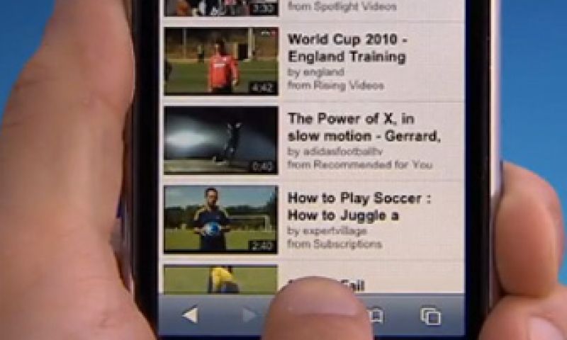 Nieuwe versie van m.youtube.com