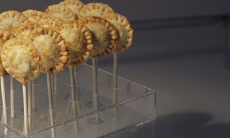 Appeltaart op een stokje