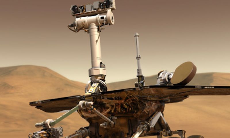 Mars-rover Opportunity wordt oud en vergeetachtig