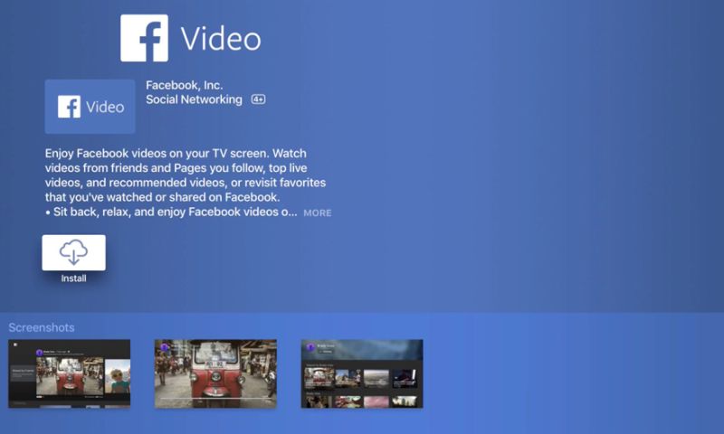 Video-app Facebook nu op Samsung Smart TV en Apple TV