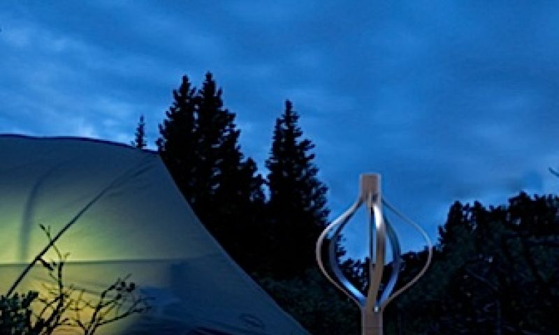 Turbine naast je tent