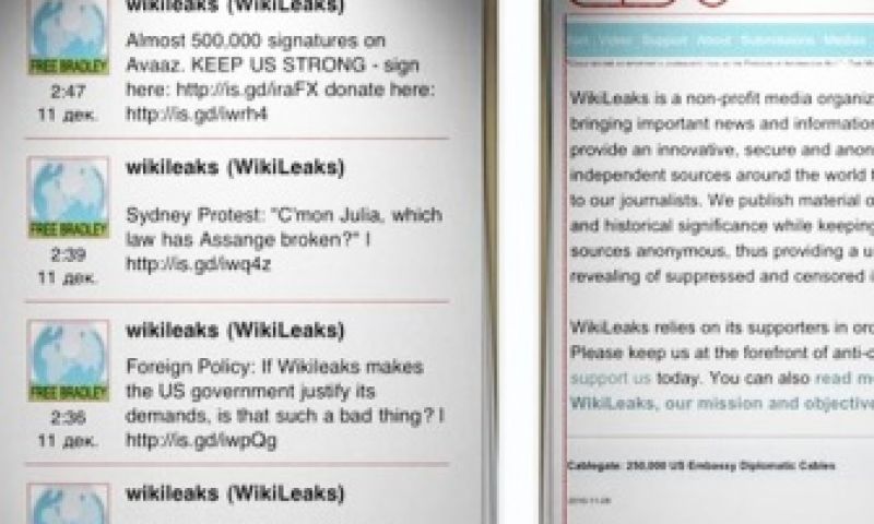 Apple verwijdert Wikileaks-app
