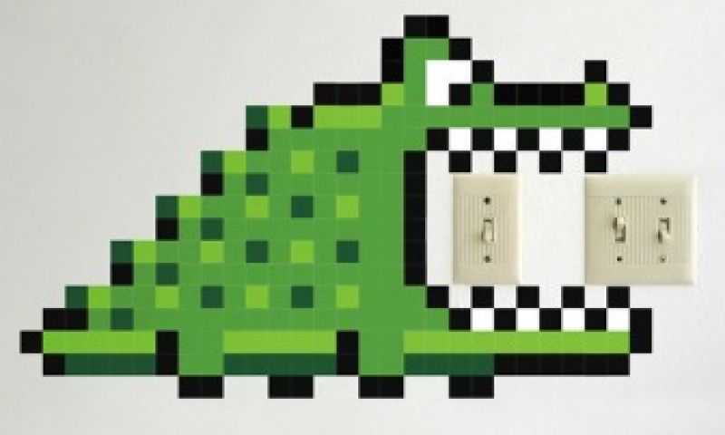 Plakken met pixels