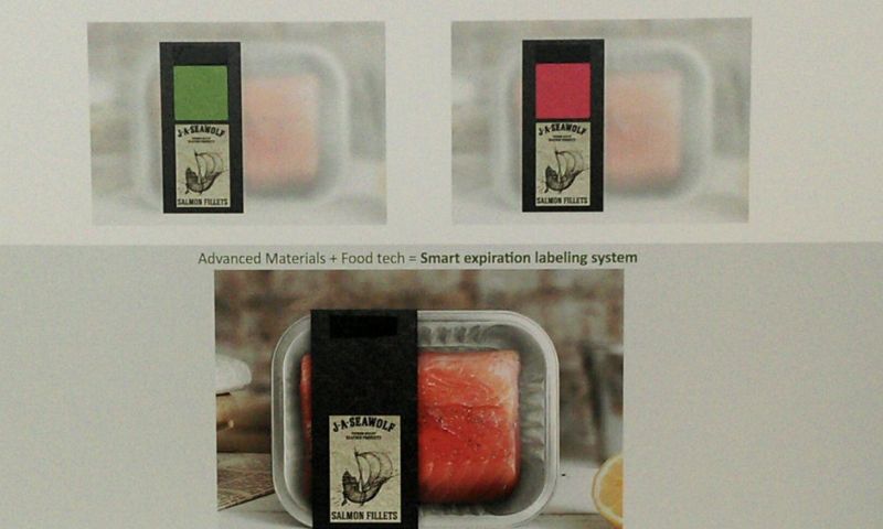 Fresh strips zijn label voor voedsel tegen verspilling