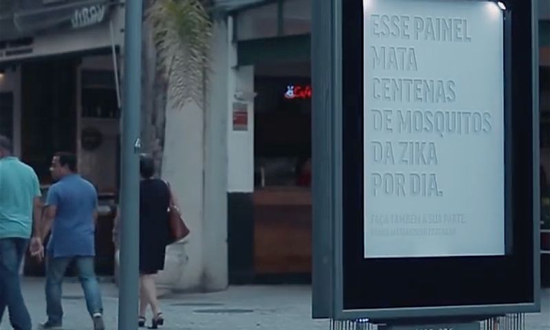 Zwetende billboards doden Zika-dragende muggen