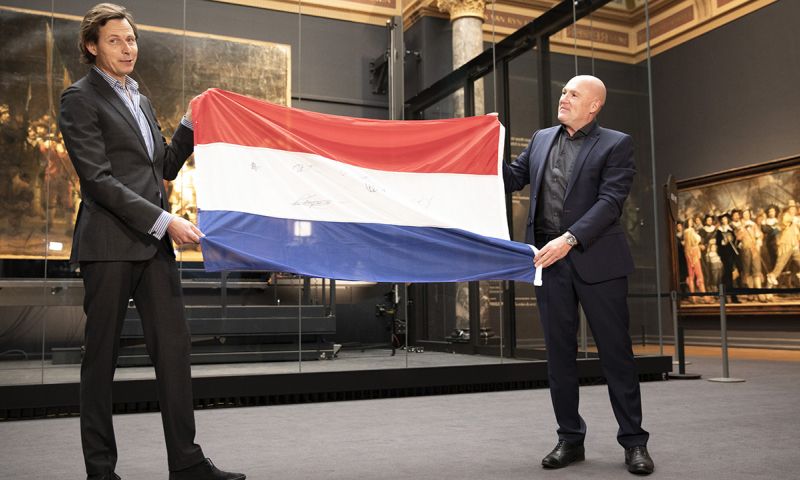 André Kuipers vlag ISS international space station rijskmuseum
