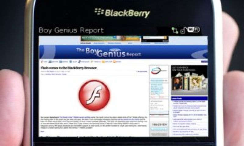 Flash ook op Blackberry, nog niet op iPhone