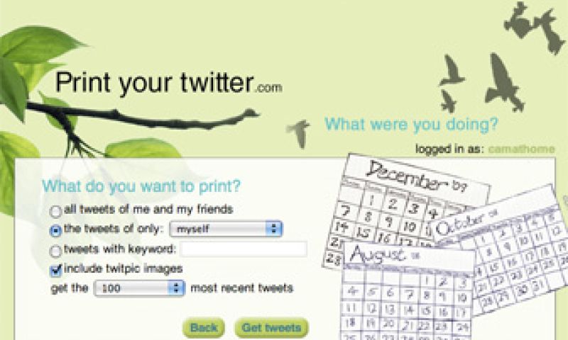 Print your Twitter