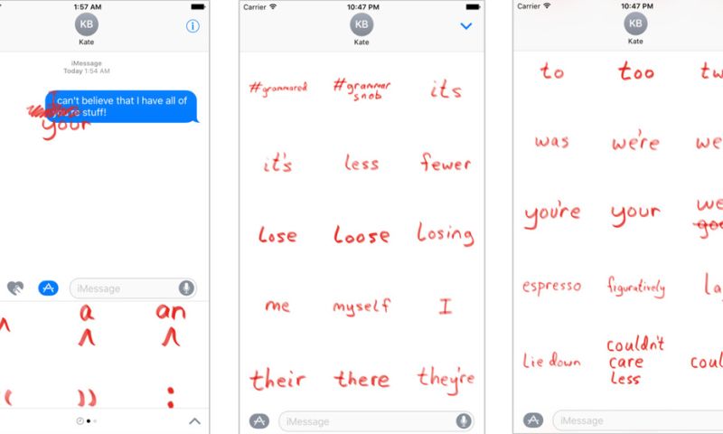 Deze stickers in iMessage zijn voor taalnazi's