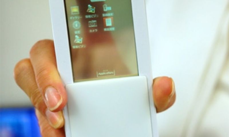 Transparant scherm met touch aan voor- en achterkant