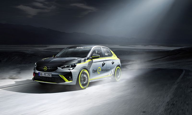 Opel elektrische rallyauto auto rally Corsa-e