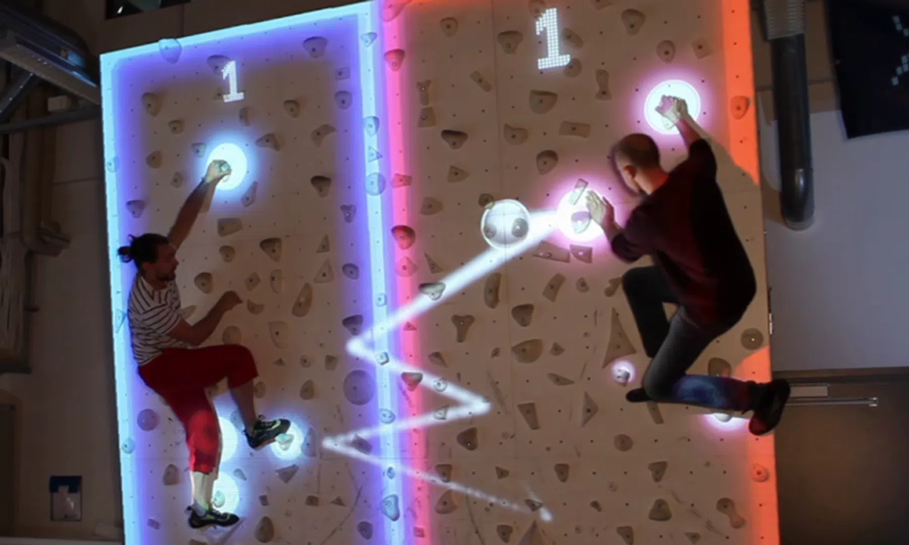 Deze AR-muur maakt van klimmen een game