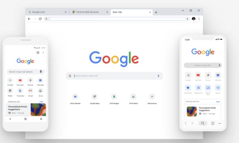 google nieuw design chrome