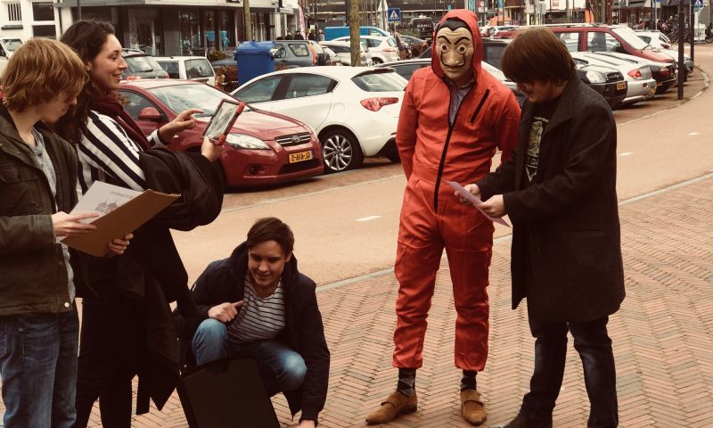 casa de papel money heist eigen stad AR game el professor netflix