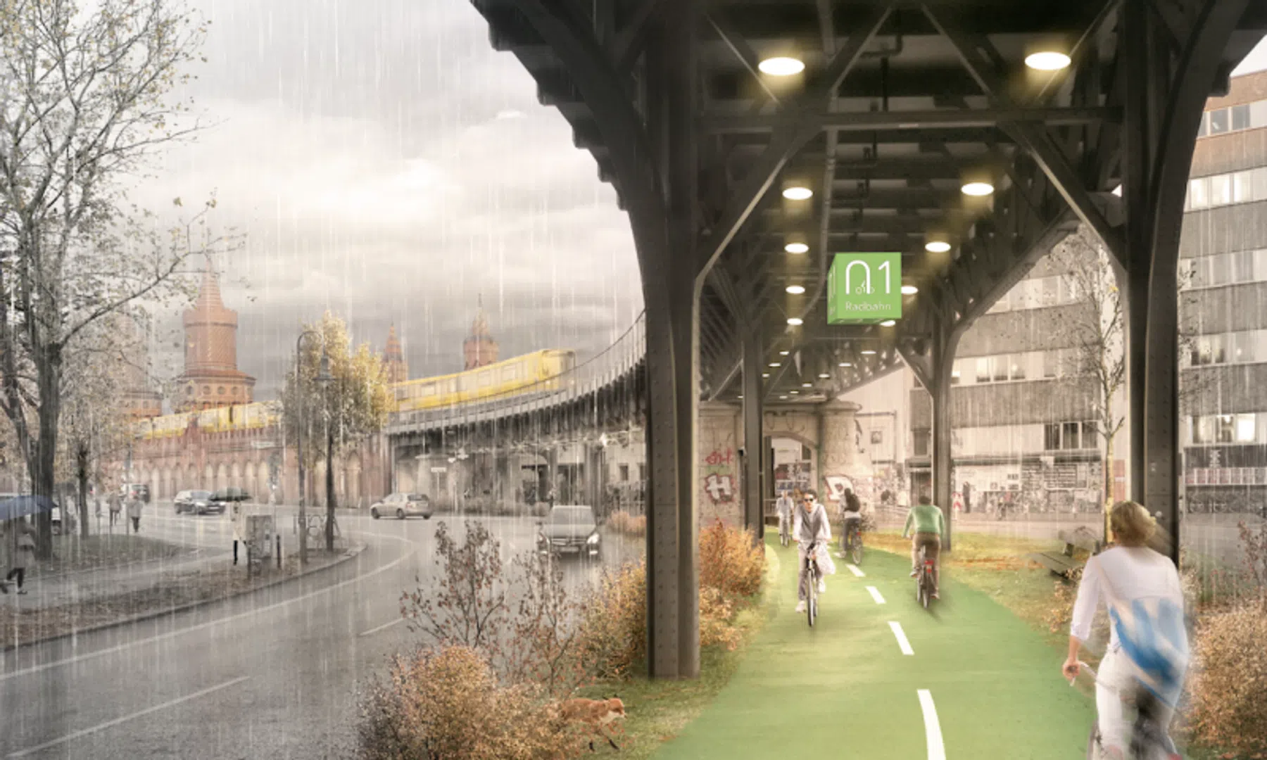 Voorstel voor energie-opwekkend fietspad dwars door Berlijn