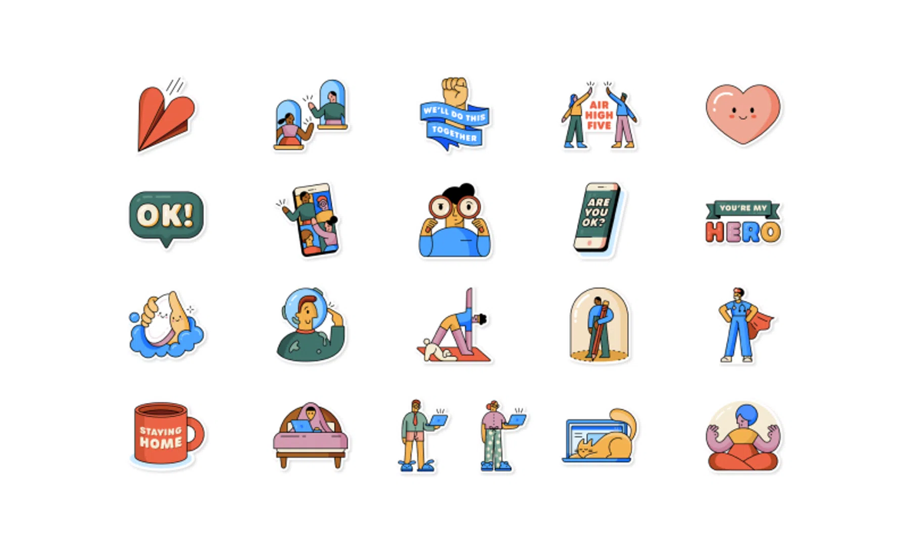 whatsapp stickers corona social distancing sticker thuis