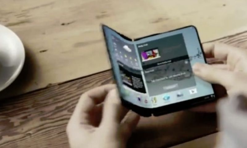Samsung werkt aan smartphone die je kunt opvouwen