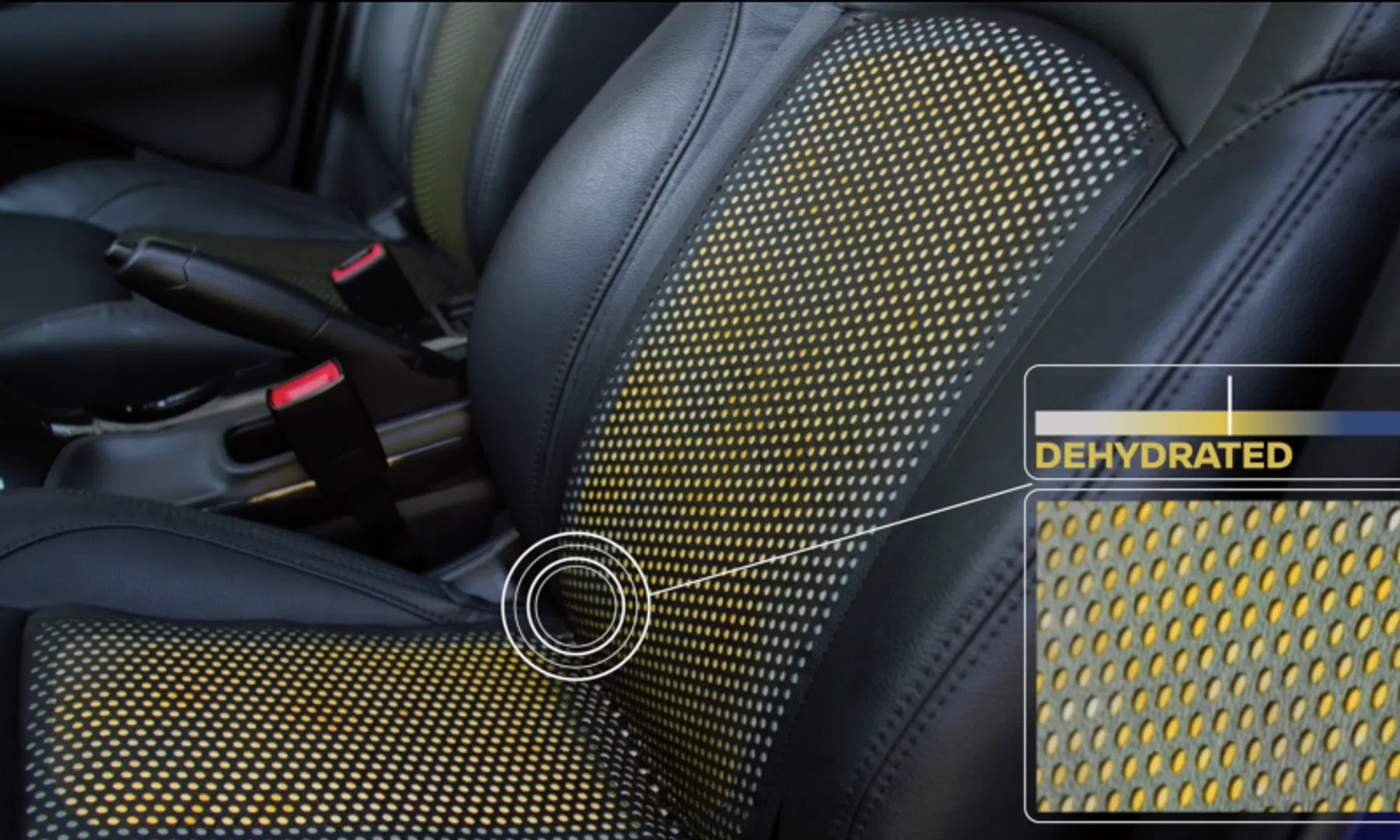 Nissan en Droog maken autostoel die zweet meet
