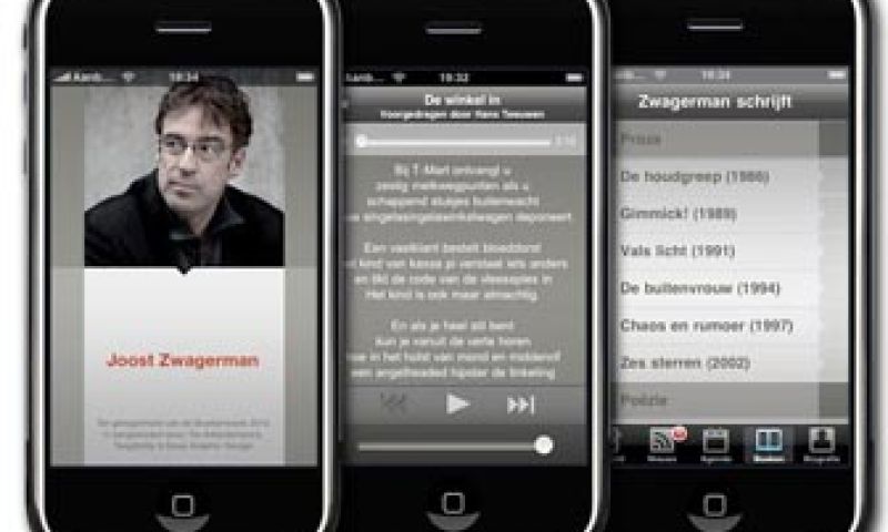 Hans Teeuwen en Joost Zwagerman op de iPhone