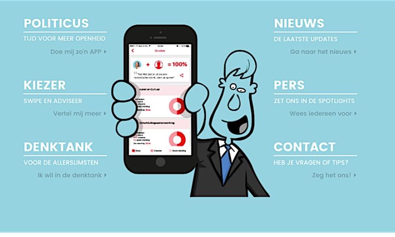 Politieke standpunten swipen met de app Inspraak