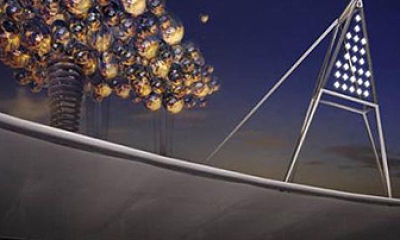 Digitale wolken boven Londen