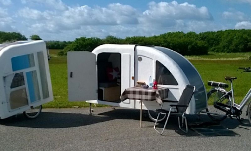 Caravan voor achter je fiets met Deens vernuft