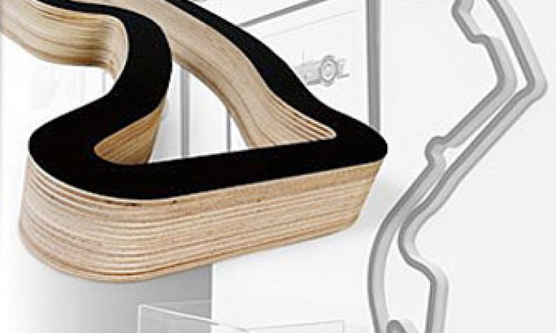 Racecircuit  aan de muur