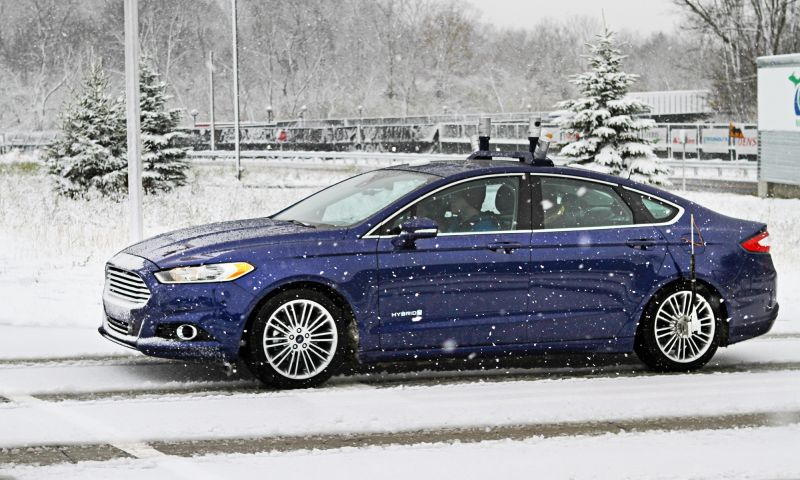 Ford test zelfrijdende auto's ook in de sneeuw