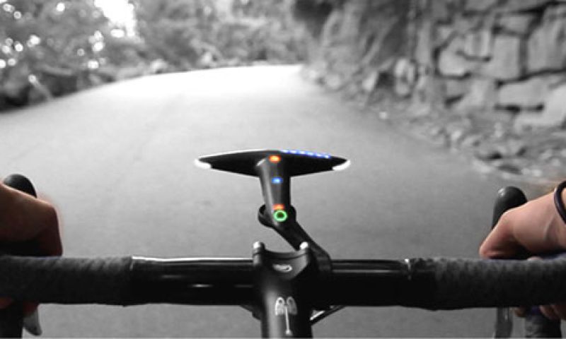 Fietsnavigatie wijst de weg met lichtjes