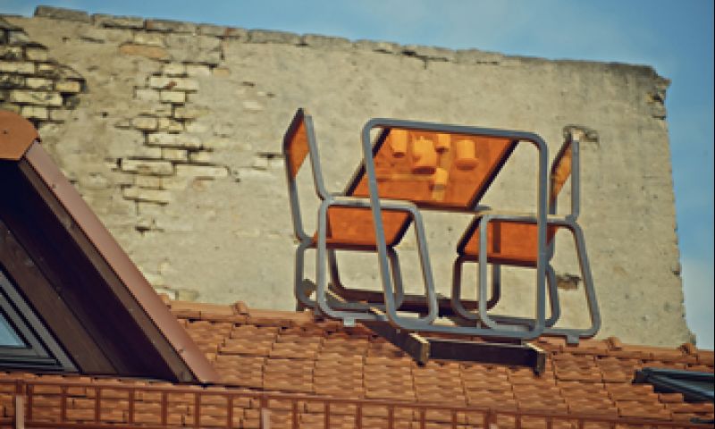 Ook op een huis met puntdak past een dakterras