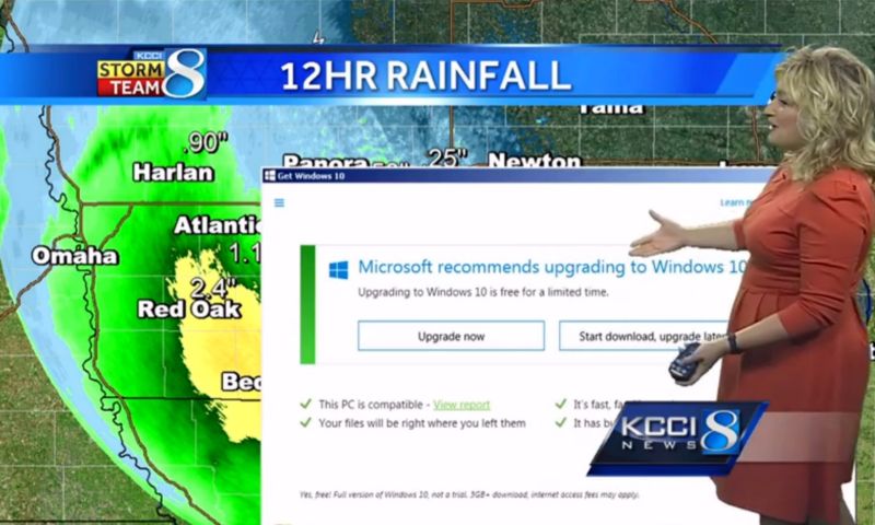 Windows 10 verstoort nieuwsuitzending