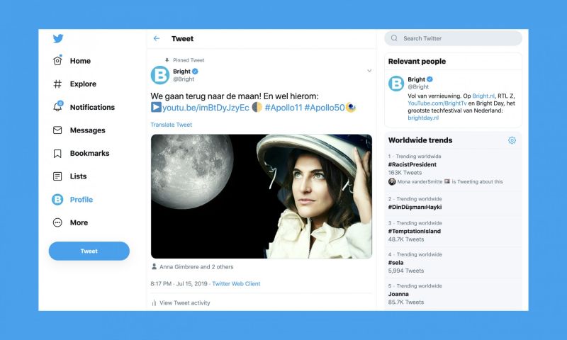 Twitter rolt volledig nieuw ontwerp uit voor desktop