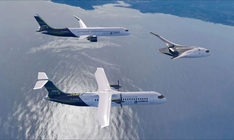 Airbus presenteert concepten voor uitstootvrije vliegtuigen