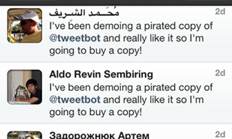 Wie Tweetbot steelt, zet zichzelf voor schut