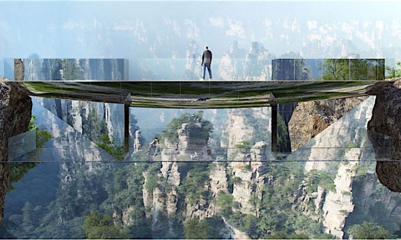 Eng maar prachtig, deze spectaculaire Chinese spiegelbrug
