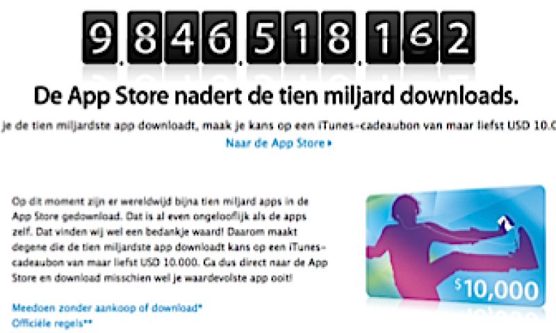 App Store telt af naar tien miljard