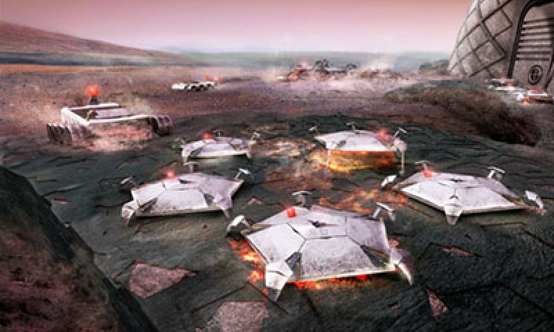 Architecten ontwerpen 3D-geprinte Mars-kolonie