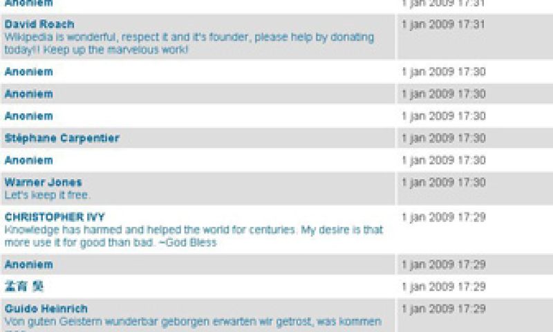 Bedelactie Wikipedia groot succes